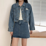 ワンポイントデニムジャケット&デニムスカートSET