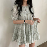 フローラルティアードワンピース