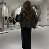 ノーカラーツイードジャケット