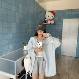 カラーストライプオーバーシャツ