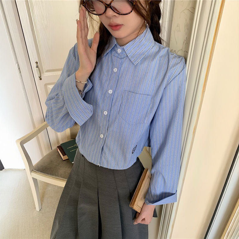 ストライプミドルアメリカンシャツ