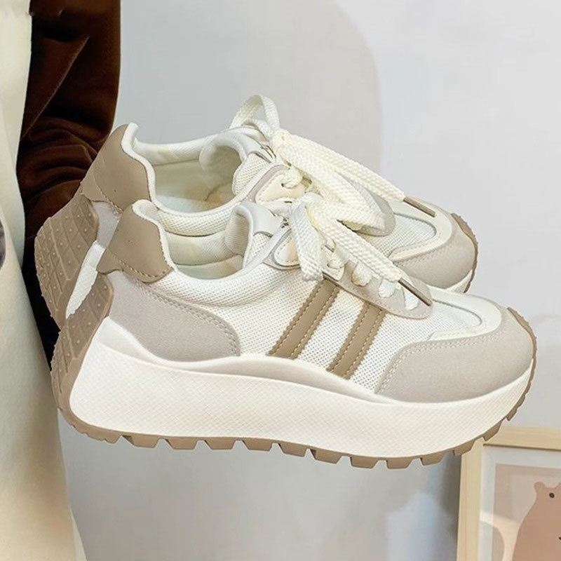 厚底ダブルラインエッジスニーカー