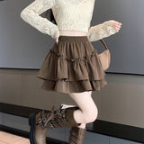 ダブルフレアフリルラインスカート