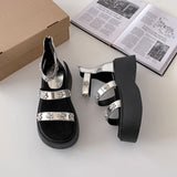 フラワービジューベルトサンダル