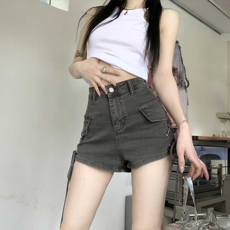 レースアップミリタリーショートパンツ