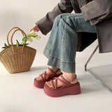 スリムクロスベルトハイソールサンダル