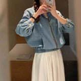 カジュアルデニムブルゾン