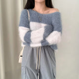 モヘアワイドボーダーニット