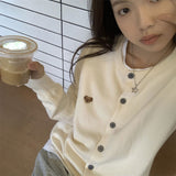 ベア刺繍カラーカーディガン