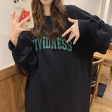 クルーネックスウェットマキシワンピース