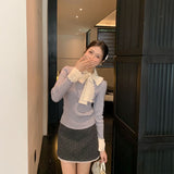 エレガントドットタイトスカート