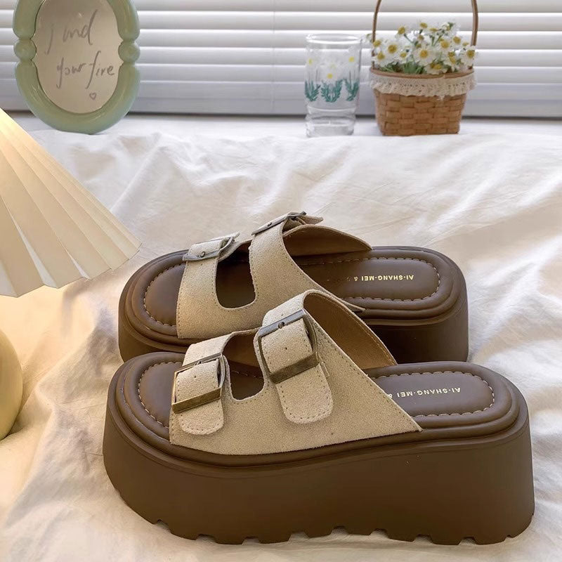 厚底コンフォートサンダル