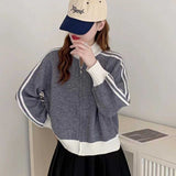 ハイネックリブジップニット