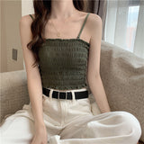 シャーリングギャザーキャミソール