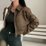 ジップスウェードジャケット