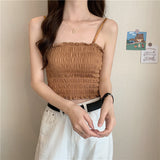 シャーリングギャザーキャミソール