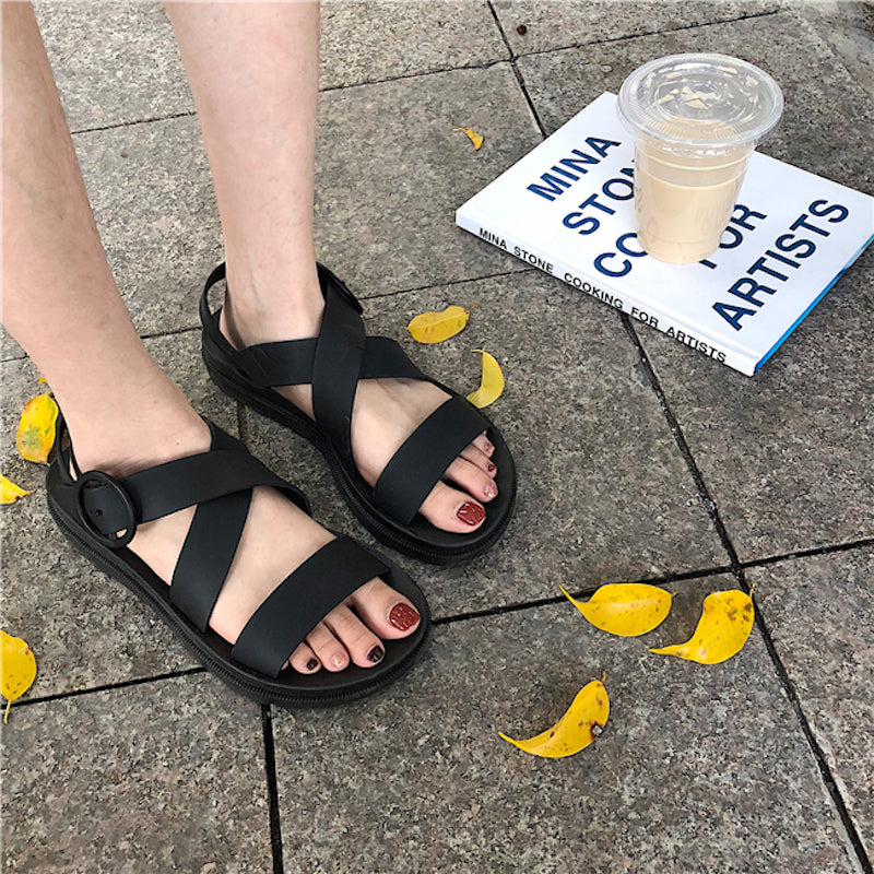 シンプルクロスラバーサンダル