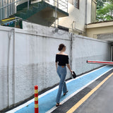 2wayセーラーラペルリブトップス