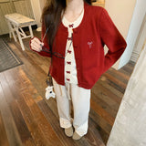 リボンレイヤードニットトップス