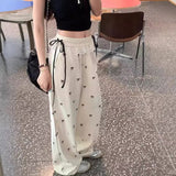 フリルリボンパターンジャージパンツ