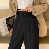 ダブルボタンスタンダードタックパンツ