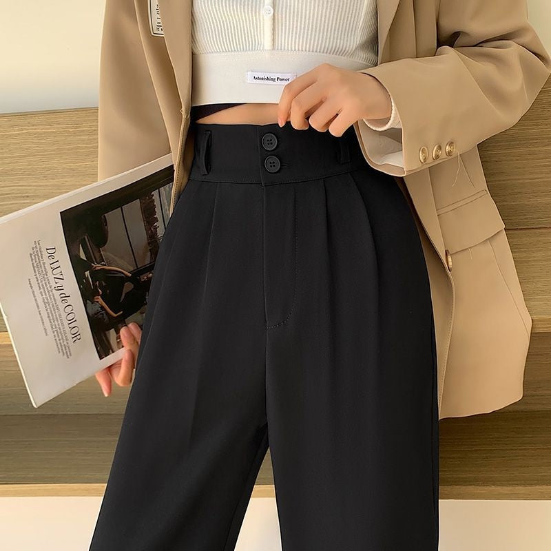 ダブルボタンスタンダードタックパンツ