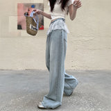 レイヤードフリルウォッシュデニム