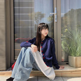 ハートボタンコントラストカーディガン