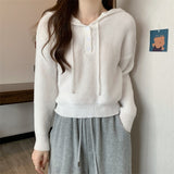 シンプルボタンニットフーディー