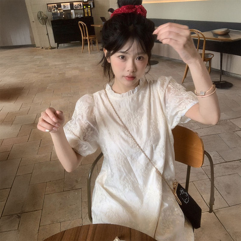 ホワイトミモザワンピース