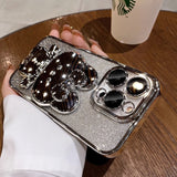 ミラー付きグリッターiPhoneケース