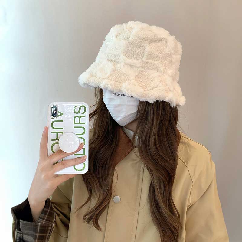 チェッカーファーバケットハット