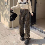 レオパードルーズワイドデニム