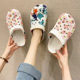 ボタニカルパターンラバーサンダル