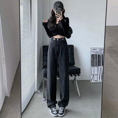 スタンダードブラックボタンアジャストデニム