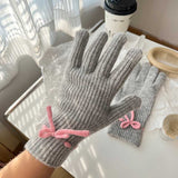 リボンステッチリブ手袋