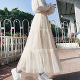 ティアードチュールロングスカート