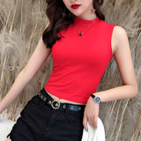 シンプルモックネックトップス