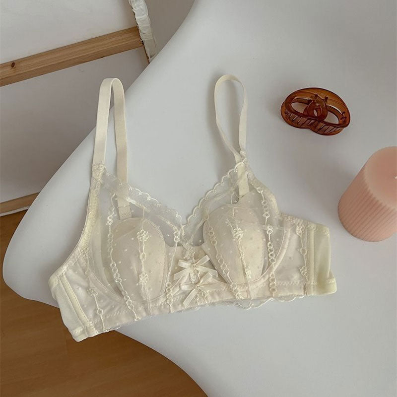 フレンチレースリボンブラ&ショーツSET