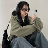 カジュアルワンカラーウィンドブレーカー