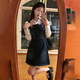 デニムサロペットワンピース