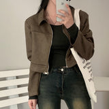 ジップスウェードジャケット