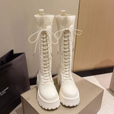 リブニットロングブーツ