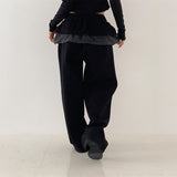 レイヤードフリルスウェットパンツ