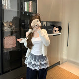 ダブルレースチュニックキャミソール