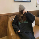 クルーネックスウェットマキシワンピース