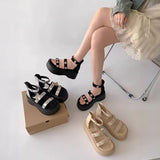 フラワービジューベルトサンダル