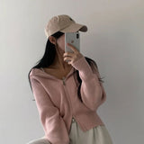 ダブルジップリブニットパーカー