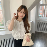 リンクルホワイトパフトップス