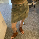 デニムカーゴミニスカート